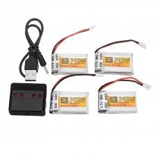 ZOP Power 3.7V 600mAh 25C Lipo Battery White Plug With Charger for Eachine X73 QX95 QX90 QX80