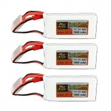 3PCS ZOP Power 11.1V 1000mAh 3S 30C Lipo Battery With JST Plug For RC Model