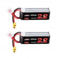 2Pcs URUAV 14.8V 2200mAh 70C 4S Lipo Battery XT60 Plug for Eachine Fury Wing Airplane Feilun FT011
