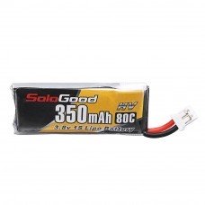 Soldgood 3.8V 350mAh 80C 1S Lipo Battery PH2.0 Plug for RC Drone