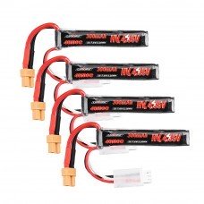 4Pcs URUAV 7.6V 300mAh 40C/80C 2S HV 4.35V Lipo Battery XT30 Plug for BETAFPV Whoop Drone