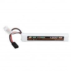XF POWER 7.4V 1300mAh 25C 2S Lipo Battery Small Tamiya Plug 