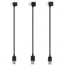 STARTRC Handheld Gimbal Data / Charging Cable 35cm Right Angle Plug Type-C / Lightning / Micro Plug for DJI OSMO Mobile 3