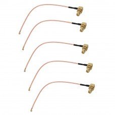 5 PCS 90 Degree SMA Female to IPEX UFL. IPX Adapter L Type  Right Angle Extension Cable 15CM for RC Racing Drone FPV Transmitter Receiver Monitor
