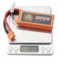 URUAV GRAPHENE 7.4V 1550mAh 100C 2S Lipo Battery XT60 Plug for FPV RC Racing Drone