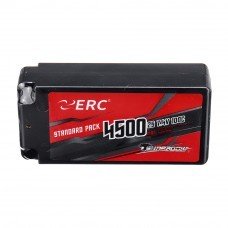 SUNPADOW ERC 7.4V 4500mAh 100C 2S Lipo Battery With 4mm Jack Socket for RC Car