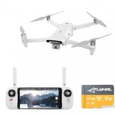 FIMI X8 SE 2020 Drone with 64GB 160MB/s TF Card 8KM FPV With 3-axis Gimbal 4K Camera HDR Video GPS 35mins Flight Time RC Drone RTF One Battery Version - No FIMI Premium Care