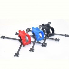 AuroraRC FUNNY125 125mm 2.5 Inch Toothpick Frame Kit 3K Carbon Fiber & TPU Red / Black / Blue