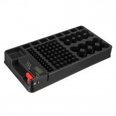 Quantum Battery Storage Organizer Holder Tester Battery Caddy Rack Case Box with Battery Checker For AA AAA D C 9V Battery