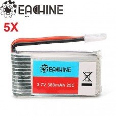 5X Eachine 3.7V 380mah 25C Lipo Battery for Eachine E20 Hubsan H107 H107L H107C H107D JJRC H6C H6D