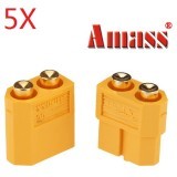 5 Pair Amass PCB Dedicated XT60-P Plug Connector Male & Female for PCB Board