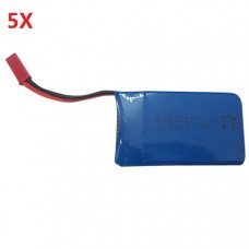 5 x 3.7V 730mAh Lipo Battery For Wltoys JJRC V686 V686G V686J V686K V636 RC Drone