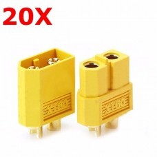 20 Pair XT60 Male Female Bullet Connectors Plugs For RC Battery