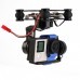 FPV 3 Axis CNC Metal Brushless Gimbal With Controller For DJI Phantom GoPro 3 4 Only 180g