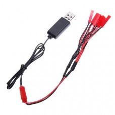 3.7V Lipo Battery USB charger with JST Plug 1 to 5 Charging Cable