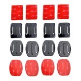 8Pcs Flat Curved Surface Mounts Sets For GoPro HD Hero 3+