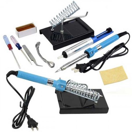 9 In 1 40W Electric Solder Soldering Iron With Iron Stand Desolder Pump