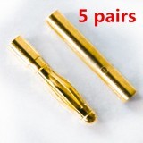 5 Pairs of 2mm Gold Bullet Banana Connector Plug For ESC Motor