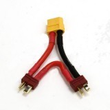Amass 2 Male T Plug to 1 Female XT60 Harness Connector Adaptor