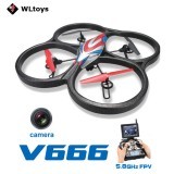 WLtoys V666 5.8G FPV 6 Axis RC Drone With HD Camera Monitor RTF