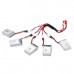 H107C-002 5x3.7V 240mAh Battery 2 to 5 Cable USB Charging Cable