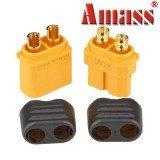 Amass XT60+ Plug Connector With Sheath Housing Male & Female 1 Pair