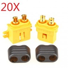 20 Pair Amass XT60-L Plug Connector With Sheath Male & Female