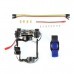 FPV 3 Axis CNC Metal Brushless Gimbal With Controller For DJI Phantom GoPro 3 4 Only 180g