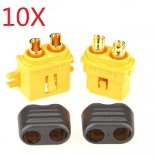 10 Pair Amass Fixed XT60-L Plug Connector With Sheath Housing Male & Female