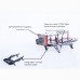 LS-250 Cicada 250mm FPV Drone Fiberglass Folding Frame Kit