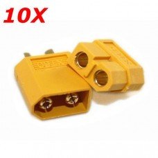 10X XT60 Male Female Bullet Connectors Plugs For RC Battery
