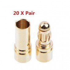 20 Pairs 3.5mm Bullet Connector Banana Plug For RC Battery / Motor