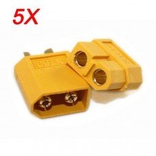 5X XT60 Male Female Bullet Connectors Plugs For RC Battery
