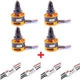 4X DYS BE1806 2300KV Brushless Motor with 4X DYS BL16A Mini 16A BLHeli ESC