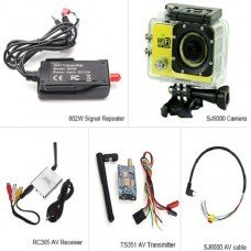 SJ6000 Camera+802W WIFI Transmitter+RC305 Receiver+TS351 Transmitter