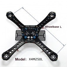 250mm 4-Axis Drone Frame Kit Landing Skid Glass Fiber Carbon Fiber