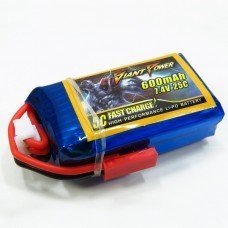 Giant Power 7.4V 2S 600mAh 25C Fast Charge High Performance Lipo Battery