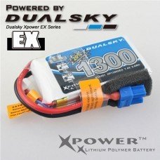Dualsky Xpower EX XP13002EX 2S 7.4V 1300mAh 35C DC3 Lipo battery