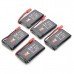 5 X 3.7V 780mAh 20C Battery & Charging Cable Set for XK Alien X250 RC Drone