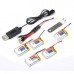 5X 3.7V 300mAh Lipo Battery with Charging Cable for Eachine H8C H8W Mini RC Drone