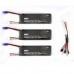 3 x 7.4V 2700mAh 10C Battery & 1 To 3 Charging Cable for Hubsan H501S H501C X4 RC Drone