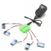 5 x 3.7V 150mAh 20C Battery & 1 To 5 Charging Cable for JJRC H30C H30W RC Drone
