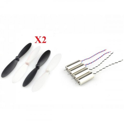 Eachine 55mm Blade Propeller Prop 8Pcs & 8.5x20mm Coreless Motor 4Pcs
