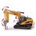 HuiNa 560 2.4G 1/12 16 Channels Metal Remote Control Excavator Broken Disassemble Charging Remote Control Car Model Toys