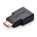 Mini HDMI Male C Type to HDMI Female A Type Adapter Support HD 1080P HDMI V1.4 For FPV Goggles