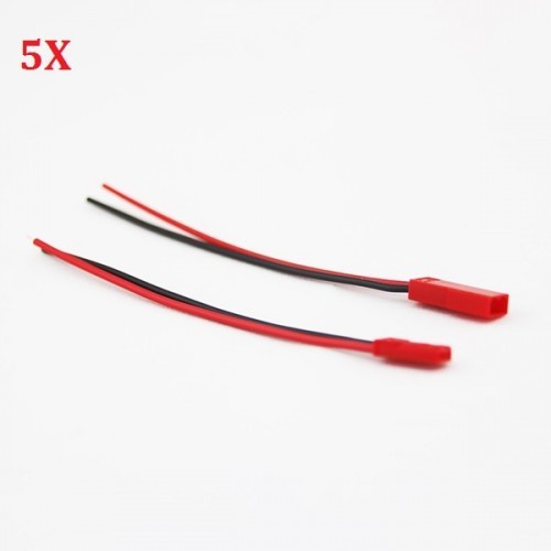 5X DIY JST Male Female Connector Plug With Cables for RC LIPO Battery ...