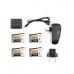 4X 3.7V 1S 600mah 50C Battery With Charger For Eachine QX90 QX90C QX95 QX105 QX110 QX80 QX70 QX100 