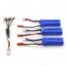 JJRC 3 In 1 7.4V 450MAH 35C Lipo Battery Set With Charging Convert Cable For Emax Babyhawk FPV Racer