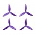 10 Pairs Eachine Wizard X220S Propellers 5051 3 Blade CW CCW Propellers Purple 5.0mm Mounting Hole