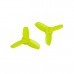 10 pairs KingKong 1535 38mm PC 3-blade Propeller CW CCW 1.5mm Mounting hole Bright Green and White